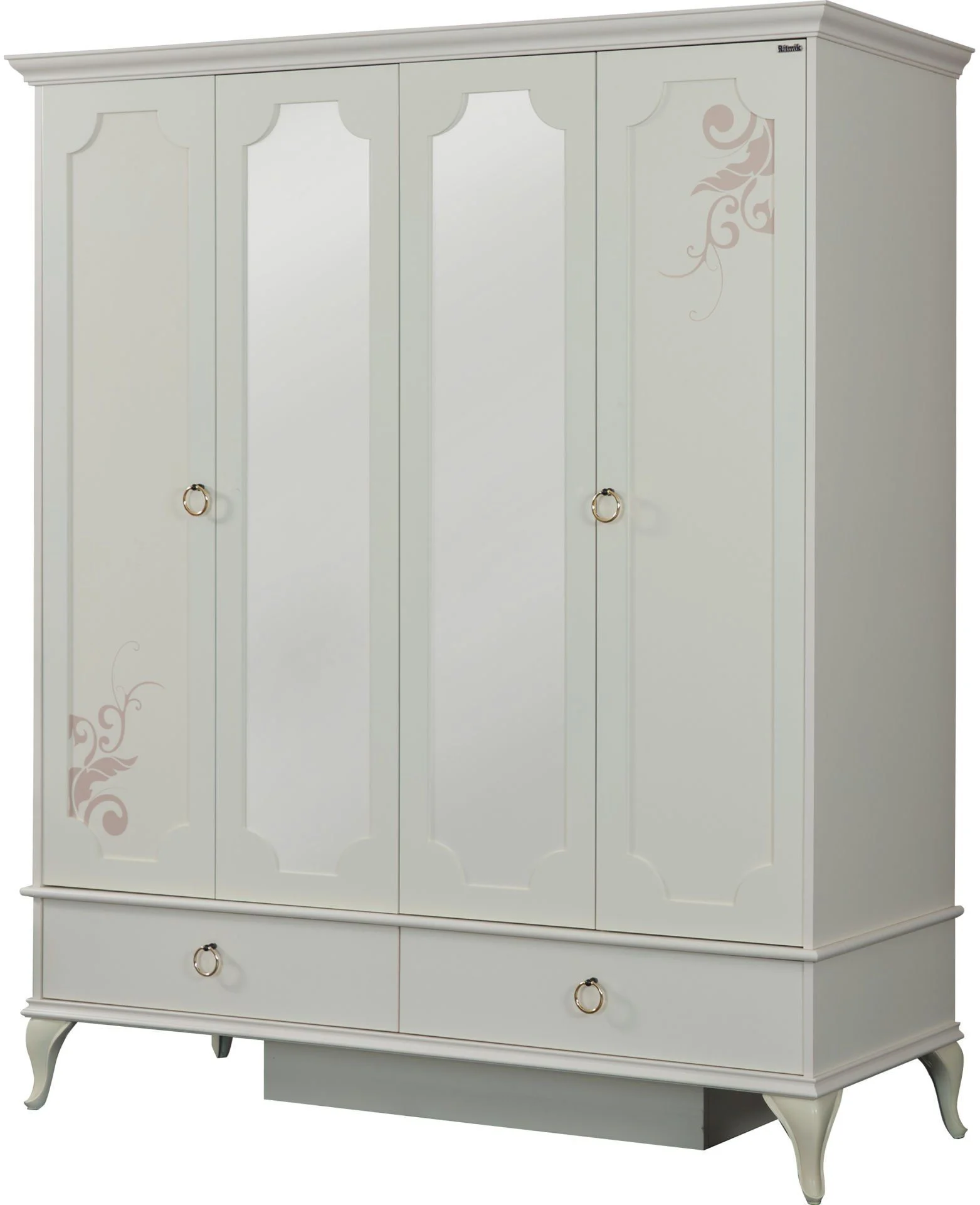 alacati-4-lu-dolap-aynali New Alaçati 4 Doors Wardrobe - Image 1