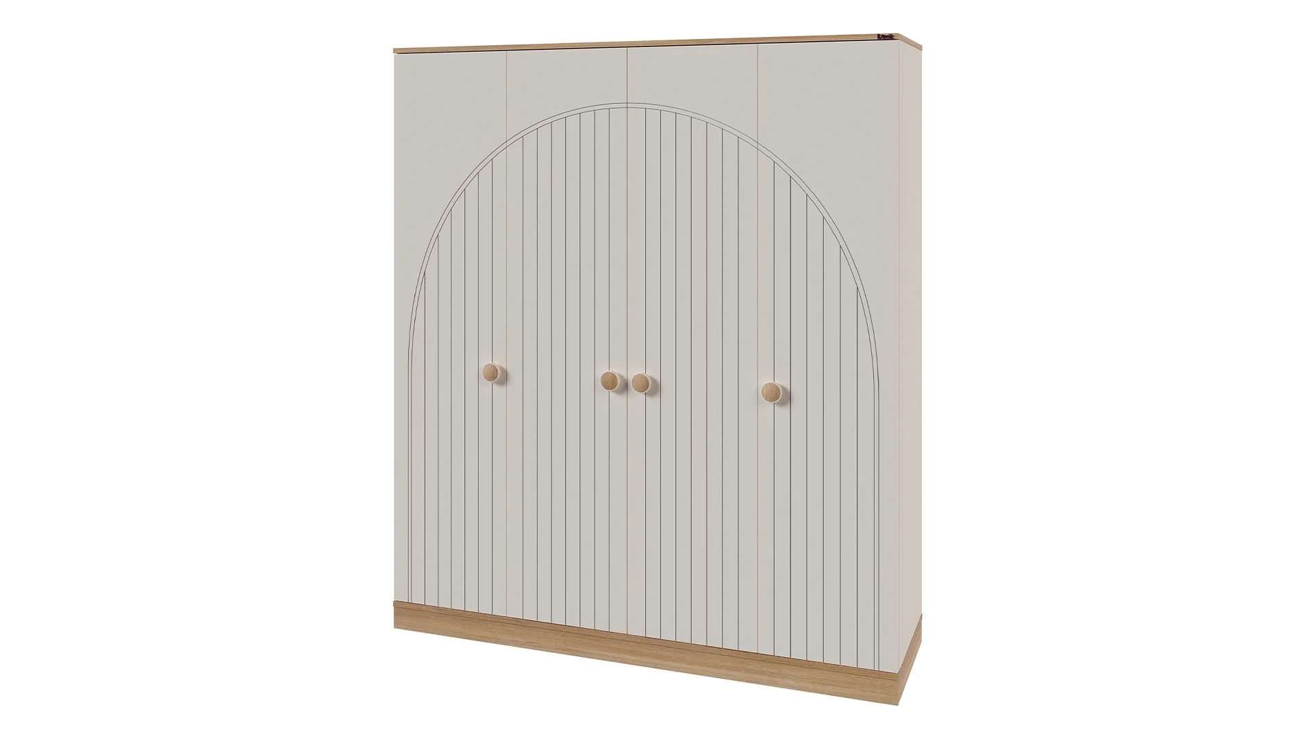 Bohemlife 4 Doors Bohemlife 4-Door Wardrobe - Image 1